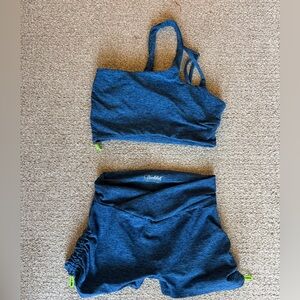 Bombshell Sportswear Lateral Scrunch Top and Toggle Shorts